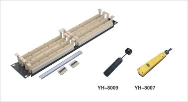 چین پانچ فیبر نوری Etherne / 110 پچ پانل برای 110 بلوک سیستم متقابل اتصال YH4022 تامین کننده