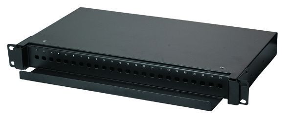 پانل پیچ فیبر بالا 24 پورت ، LC / دوپلکس SC Fiber Optic Termination Box YH1005