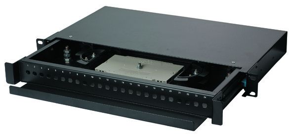 پانل پیچ فیبر بالا 24 پورت ، LC / دوپلکس SC Fiber Optic Termination Box YH1005