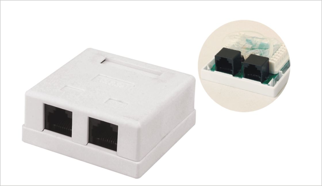 صفحه کلید کیبورد سطح دو پورت RJ45 Network Keystone جک با اترنت یا پورت YH7014