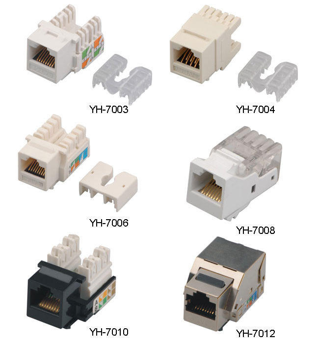 شبکه خانگی Cat6 RJ45 جک اسمبل IDC CE 8P8C پورت طلایی YH7011