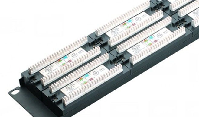 Cat6 UTP پچ پانل شبکه 48port 2U پانل پانل اترنت AMP 0.4 - 0.7mm هادی YH4016